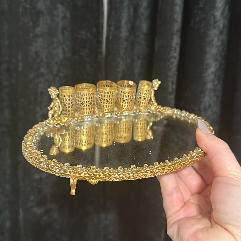 Vintage Mirror vanity tray